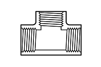 3/4" TEE SxSxT PVC S40 (FSW02007)