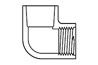 3/4" 90 ELL SxT PVC S40 (FSW07007)