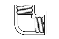 1/2" 90 ELL TxT PVC S40 (FSW08005)