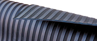 Black Wide-Ribbed Premium Rubber Floor Mats