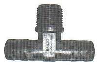 Banjo/Terra-Products Poly Hose Barb Threaded Tees