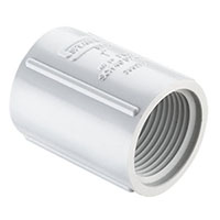 1 Inch (in) Thread Polyvinyl Chloride (PVC) Schedule 40 Coupling (FSW30010)