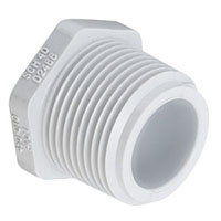 1 Inch (in) Thread Polyvinyl Chloride (PVC) Schedule 40 Plug (FSW50010)